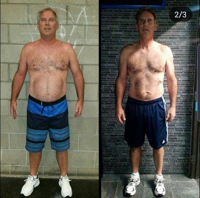 Frank with a 20+ lbs weightloss transformation. Call today for a free consultation!