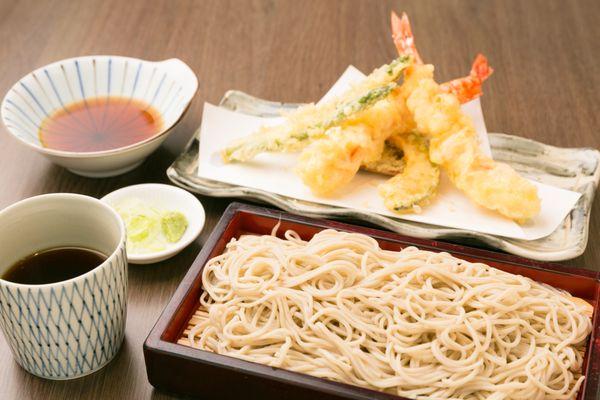 Big Shrimp Tempura Set with Cold Soba Noodle