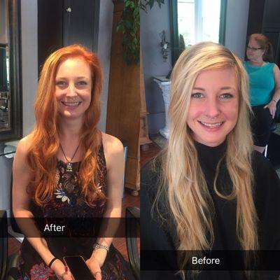 From blonde hair color to auburn hair color by DeAnna