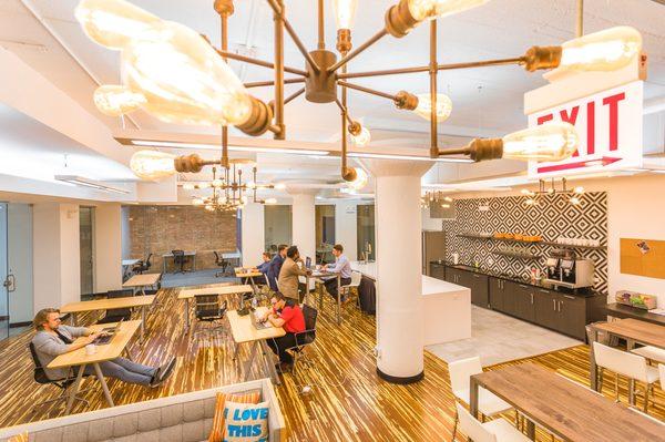 Expansive Superior coworking lounge and coffee area