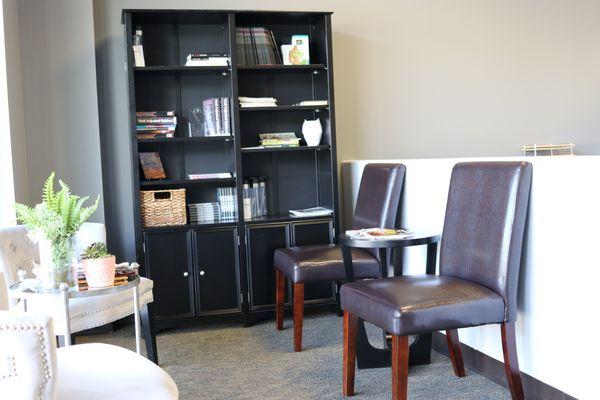 Interior of clinic, waiting room.