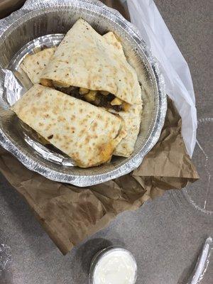 3. Chicken and Steak Combo Quesadilla