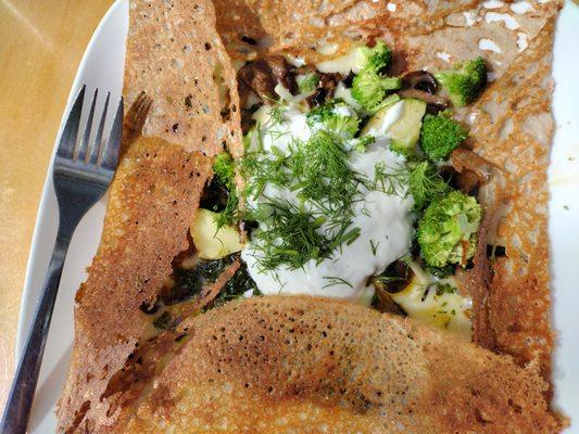 Our veggie crepe (with buckwheat flour)