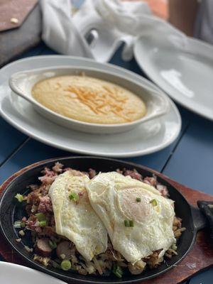 Cheesy Grits and Irish Man Skillet