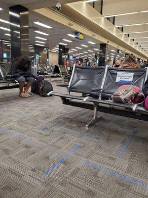 Terminal B on a crowded early morning