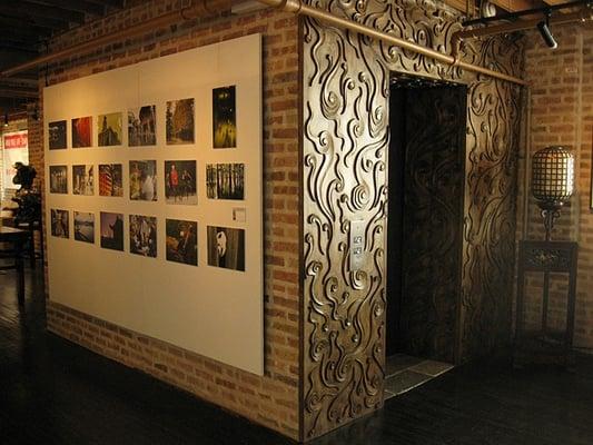 Ornate elevator wall on 4th floor.