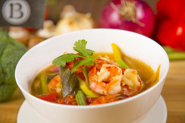 Tom Yum Soup with Prawns