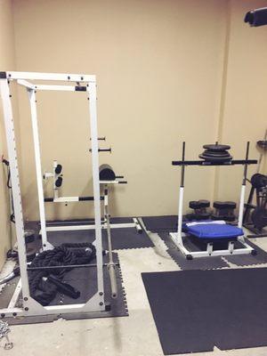 Back workout room (for the heavy lifters!)