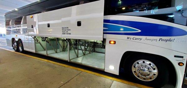 Airport pickup? No problem! Plenty of luggage storage both underneath and in the overhead bins.