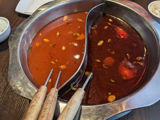 Broth at Kung Fu Hot Pot, Minneapolis