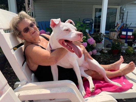 Molly with her grandmother