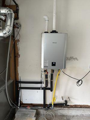 Permits pulled, inspection passed on this Rinnai tankless water heater install!