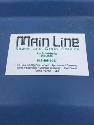 Main Line Sewer and Drain Service