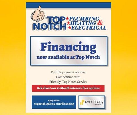 Affordable financing options - get approval in minutes by applying on our website