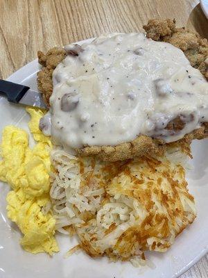 Chicken Fried Steak & Scrambled Eggs