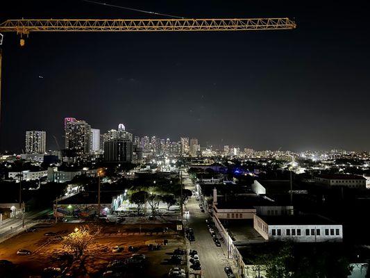 View from the rooftop pool area