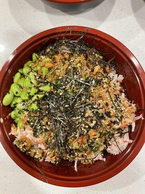 Small Poke Bowl with 2 Proteins (crab salad)