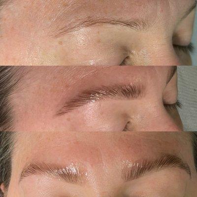 Before & After Brow Wax , Tint & Lamination