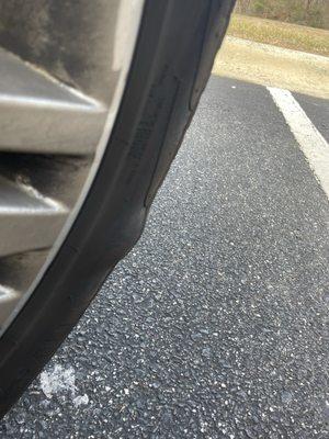 Dangerous Tire Bulge