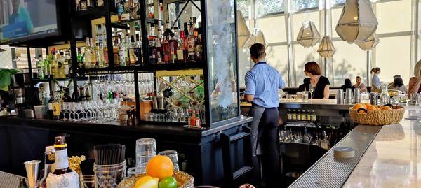 A view of the expansive bar area.