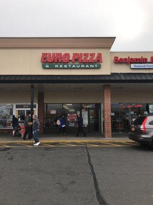 Euro Pizza located in the Greenridge Plaza on Arthur Kill Road and Richmond Ave, next to McDonalds!