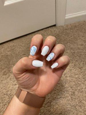 Marble Blue nails!