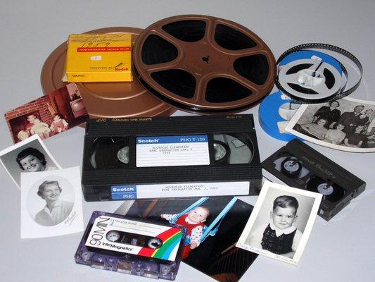 We convert video, audio, film, slides, photos, and more.