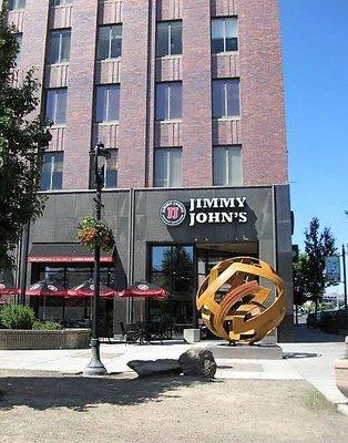 This Jimmy John's is at the base of a downtown Yakima building in sunny and rarely overcast Central WA. (no review - most are reliably 4s)