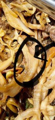 Hair in moo shu circled! GROSS