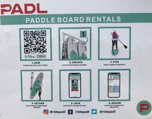 Paddle board rentals available via a self service kiosk & QR code at Deering Point. https://deeringestate.org/event/paddleboard-rental/