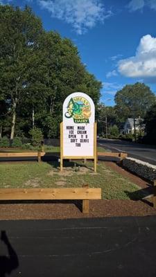 Sign on the side of the road