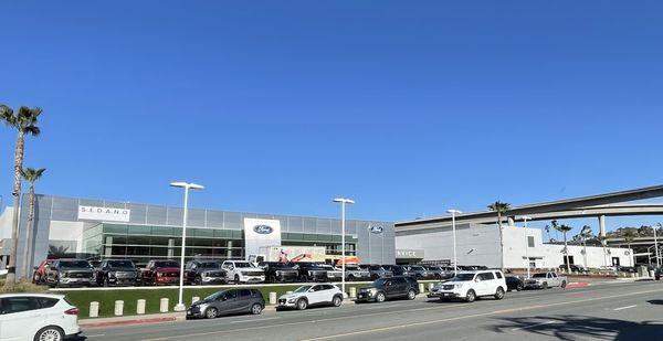 Frontage of the dealership facilities