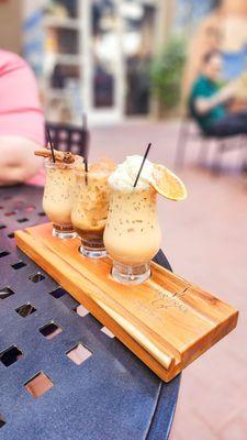 Seasonal iced coffee flight