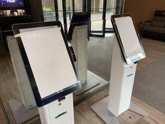 Broken kiosks!