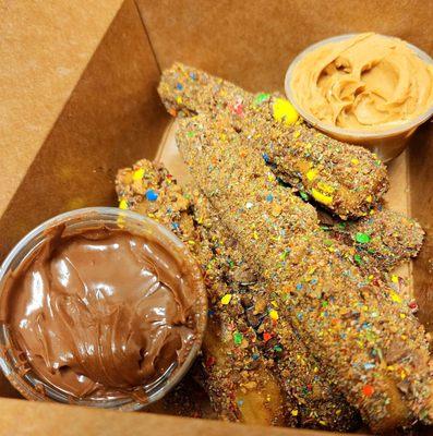 These are the Reese's Pieces Churros we ordered.