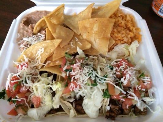 Three beef taco plate!