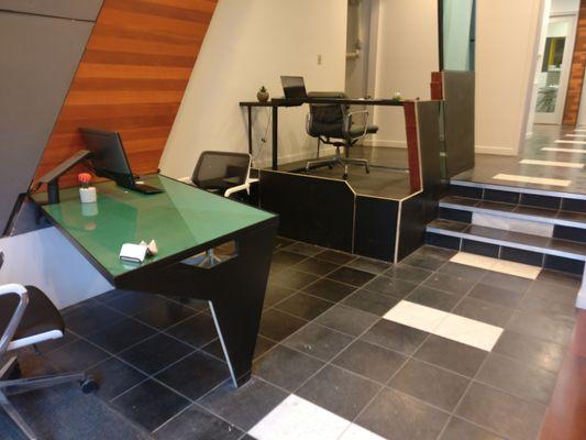 Front desk area