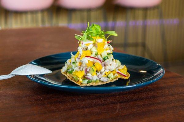 Tostada De Ceviche De Cangrejo