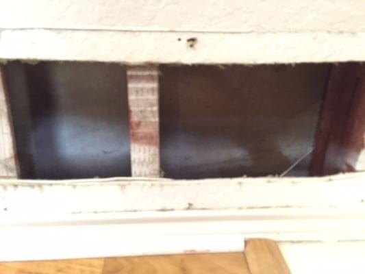 Air duct after cleaning