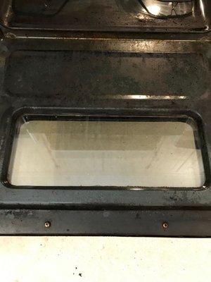 After: Interior of oven glass door. Like new!!!