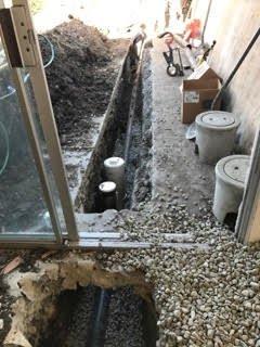 installing sewer lines