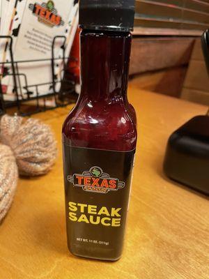 Steak sauce on the table