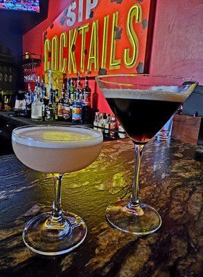 Espresso Martini and Pink Guava Sour.