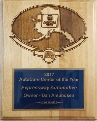 Expressway Automotive won the 2017 AutoCare Center of the Year!