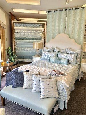 Fabrics, Custom Bedding, Throw Pillows, Upholstery and more!