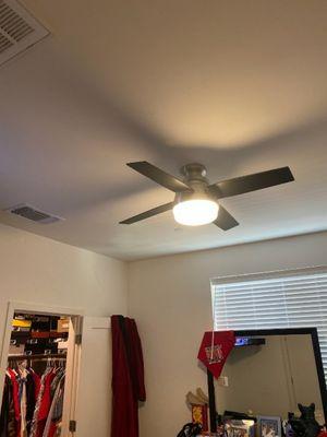 Ceiling fan installation