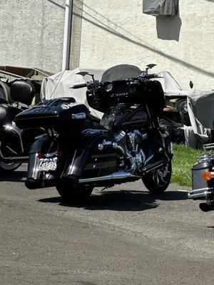 Bikes Built Better parking lot.