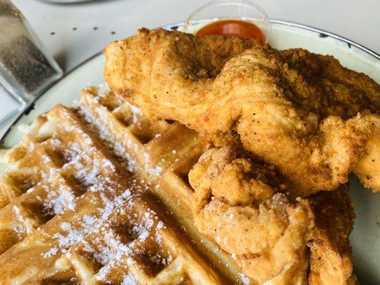 Chicken and waffle. Still got it. ‍