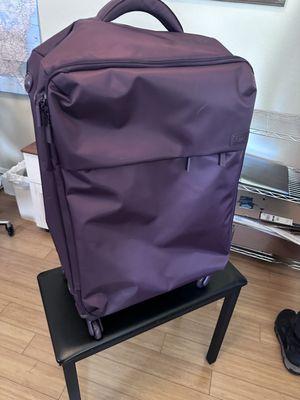 New Lipault purple nylon suitcase