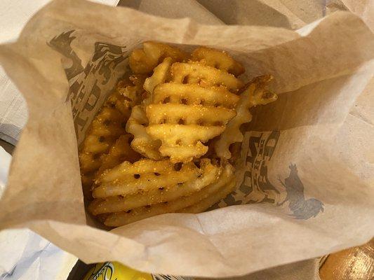 Waffle fries.